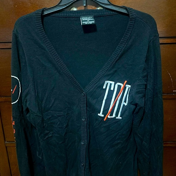 Unisex Black Twenty One Pilot cardigan - Picture 1 of 5